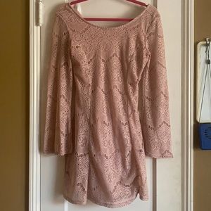 Pink lace dress